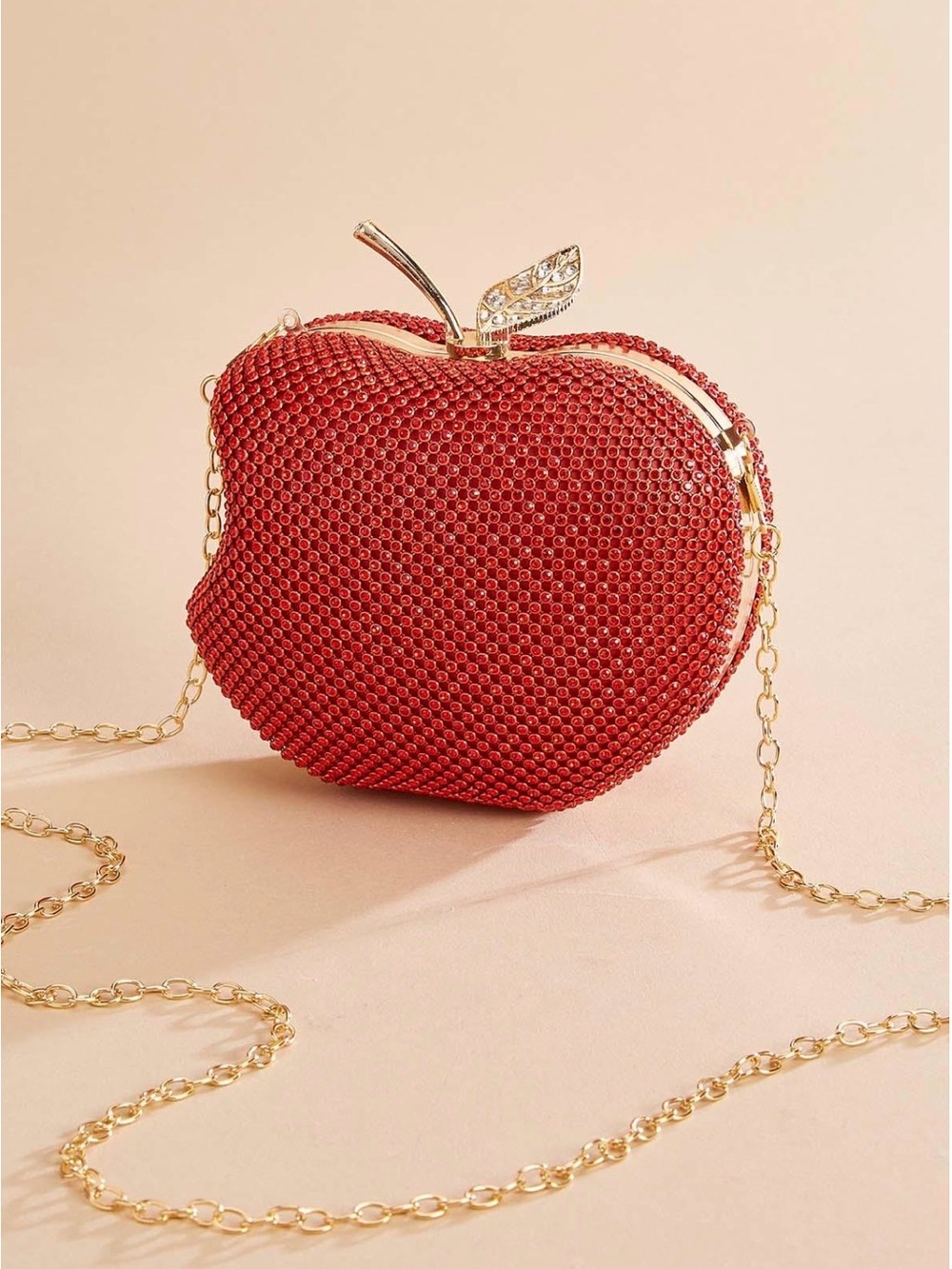 New rhinestone embellished apple clutch - Picture 3 of 10